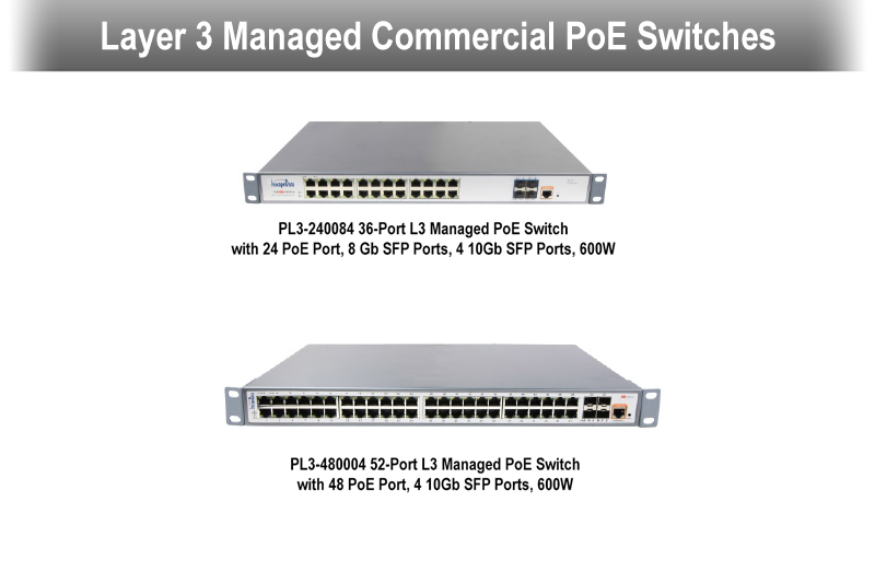 Commercial PoE Switches & SFP Transceivers 